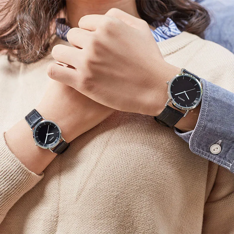 Прямая поставка с фабрики, часы для влюбленных, модные новые парные кварцевые часы, горячие модели, распродажа, кварцевые часы с ремешком из натуральной кожи