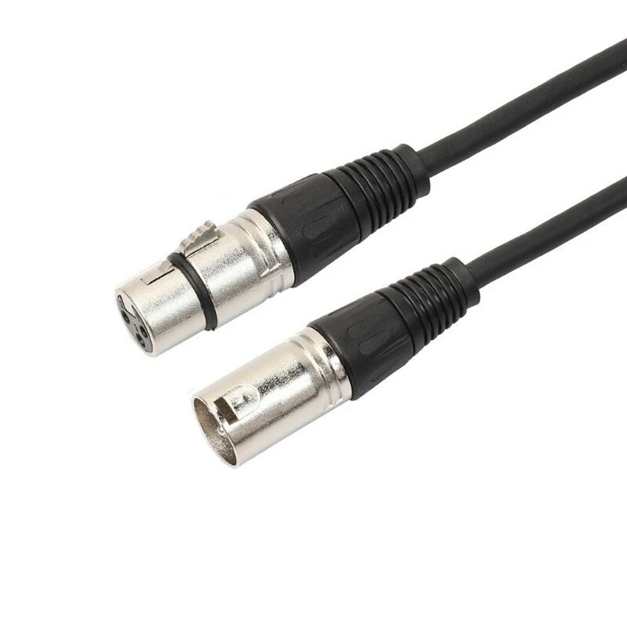 3 Pin XLR Male to Female Microphone Extension Cable Audio Extension Cables Cord Wire Line Black for Microphone CANNON