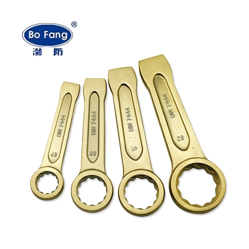 
Box End Striking Box Wrench DIN7444 Customized Non Sparking Safety Copper Alloy Bronze Aluminum Slogging Ring Spanner 