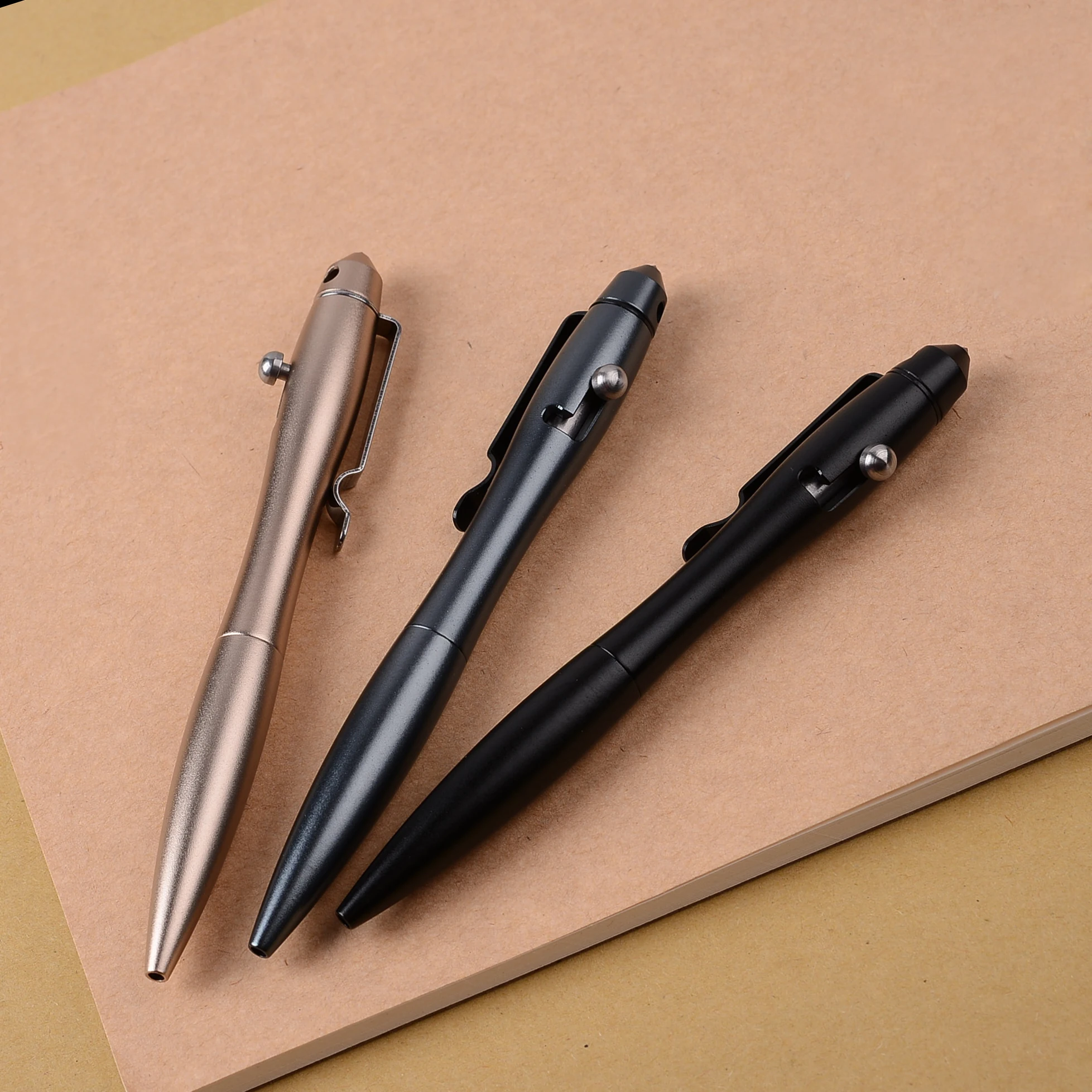 Elegant business writing pen EDC tactical pocket pen bolt action pen with emergency glass breaker