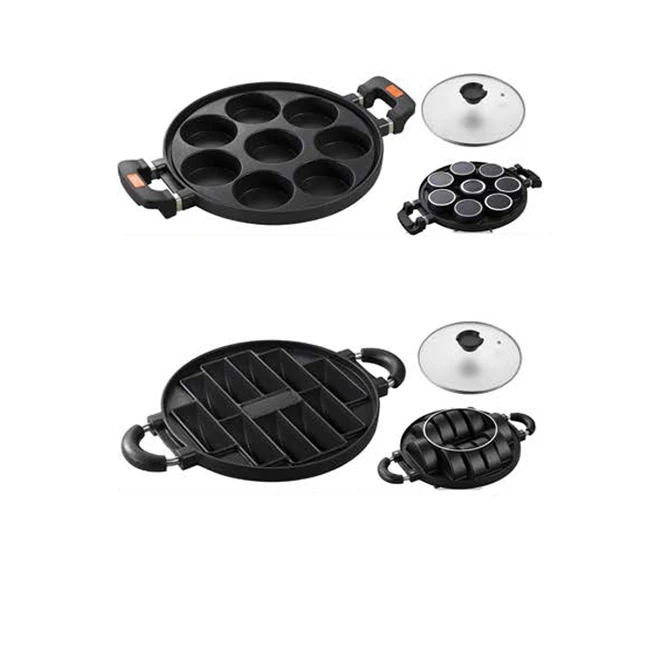 various optional shapes round non-stick die casting aluminum pancake pan