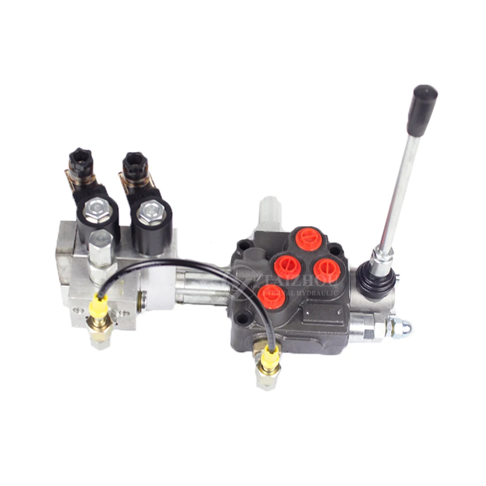 hydraulic 12v 24v electric control valve for cleaning machinery forklift garbage vehicle truck lift, hydraulic multi block valve