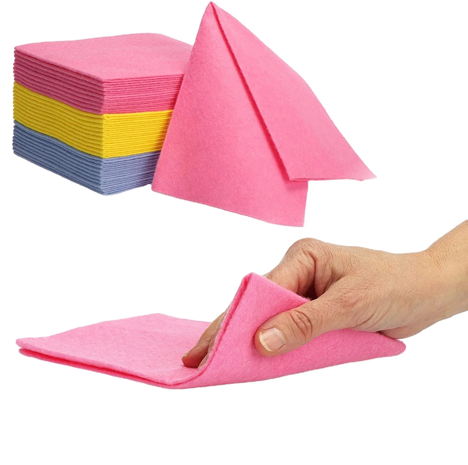 
Heavy Duty Reusable All Purpose Machine Washable Cleaning Cloth Reusable Paper Towel Cloth Large Multipurpose Wipes Multi Color 