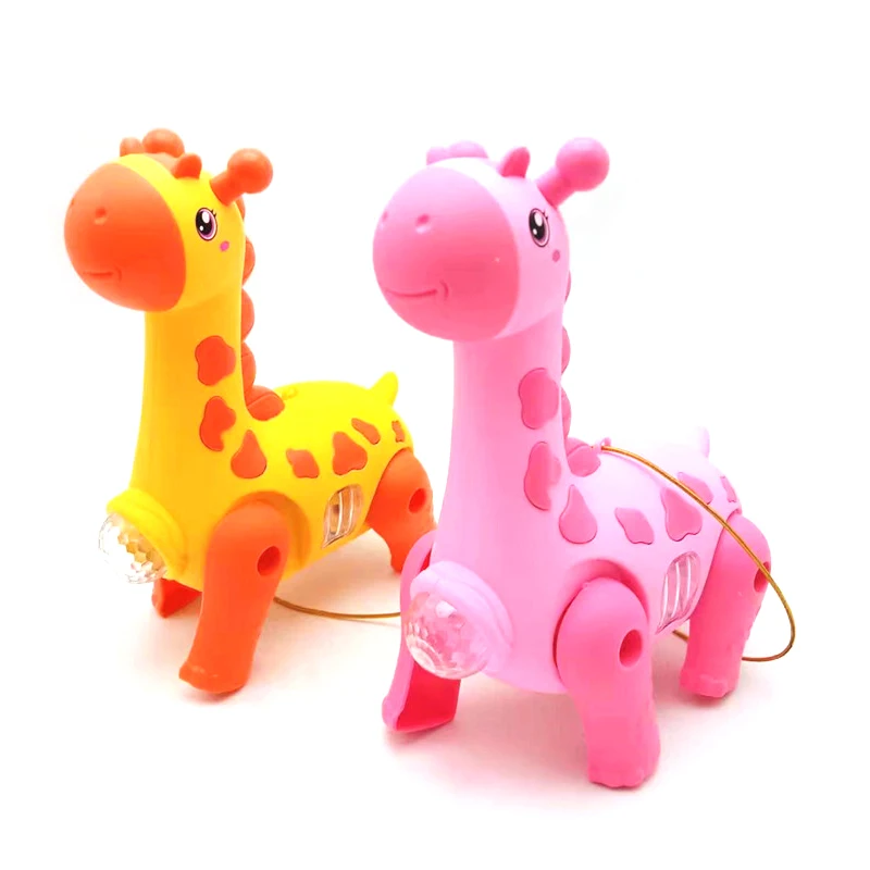 Battery operated light up toys led flashing dancing giraffe sensory baby toys with music