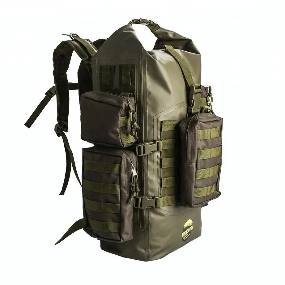 OEM ODM 40-80L Factory wholesale PVC material Camo Tactical Backpack bag for travel outdoor climbing mountaineering
