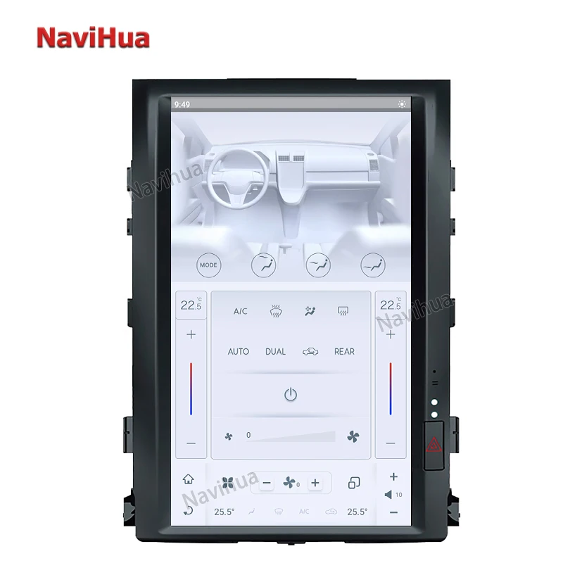 Navihua 16 Inch Android Touch Vertical Screen Car Radio Android Car DVD Player for Toyota Land Cruiser LC200 Low Configuration