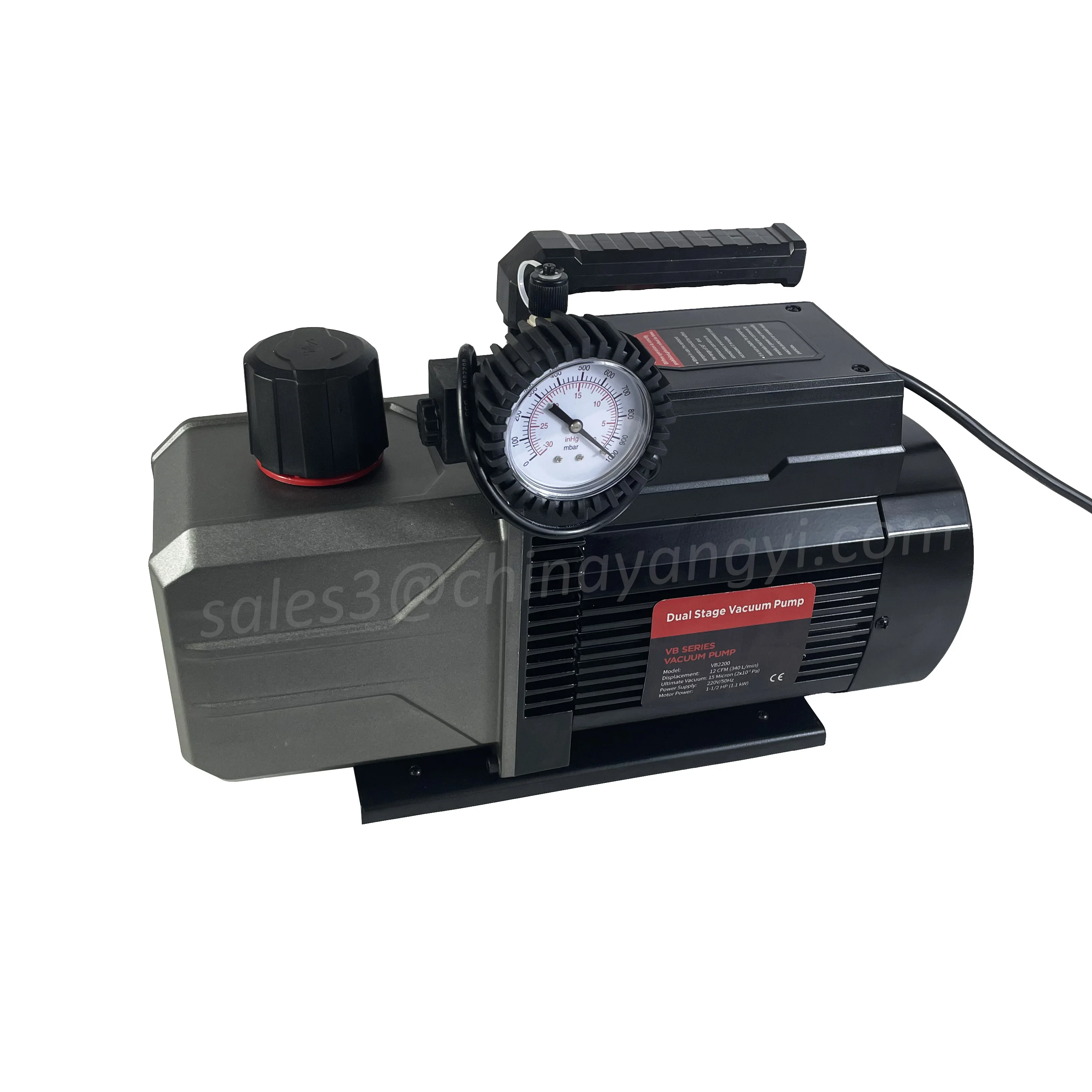 HVAC System Service Products Refrigeration Vacuum Pump 1/4HP with Solenoid Valve & Pressure Gauge for 1/6 Air Conditioner