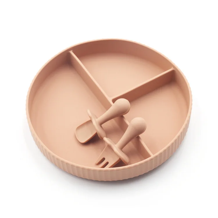 New Designer Eco-Friendly Safe BPA-Free Infant Feeding Silicone Tray Independent Suction Waterproof and Easy-to-Clean Baby Tray