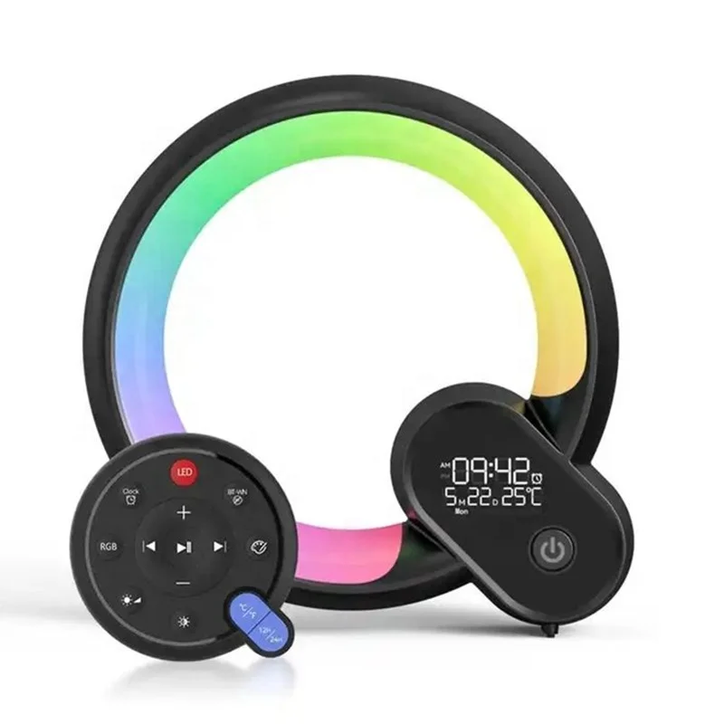 Lonvel Built-in White Noise Speaker with RGB LED Flashing Lights Q Shape Cute Cartoon Portable Sound Machine for Babies and Kids