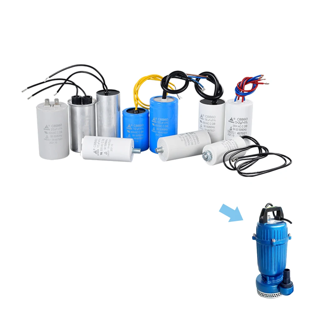 EPERS Professional Supplier 1~100UF CBB60 7 10UF 250VAC Capacitor CBB60 Capacitor 16UF 350VAC For Water Pump