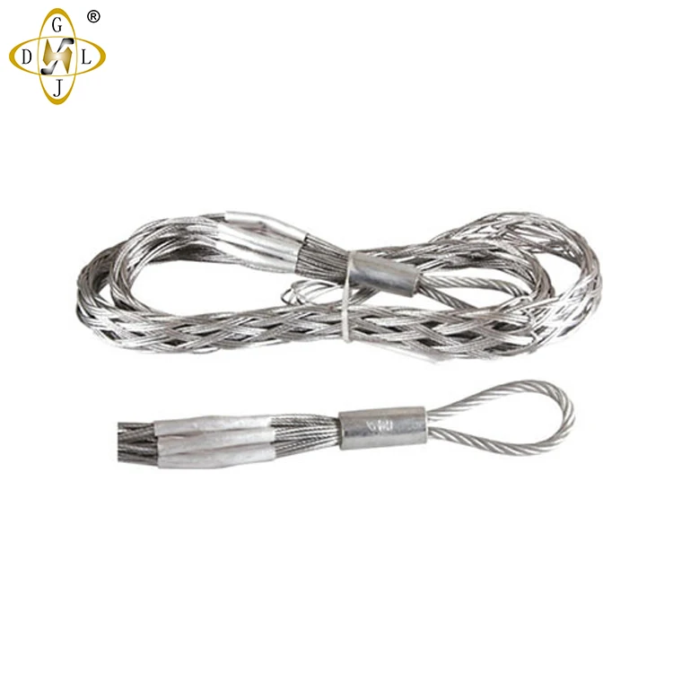 Set of connector cable net stocking cable pulling grip cable sock