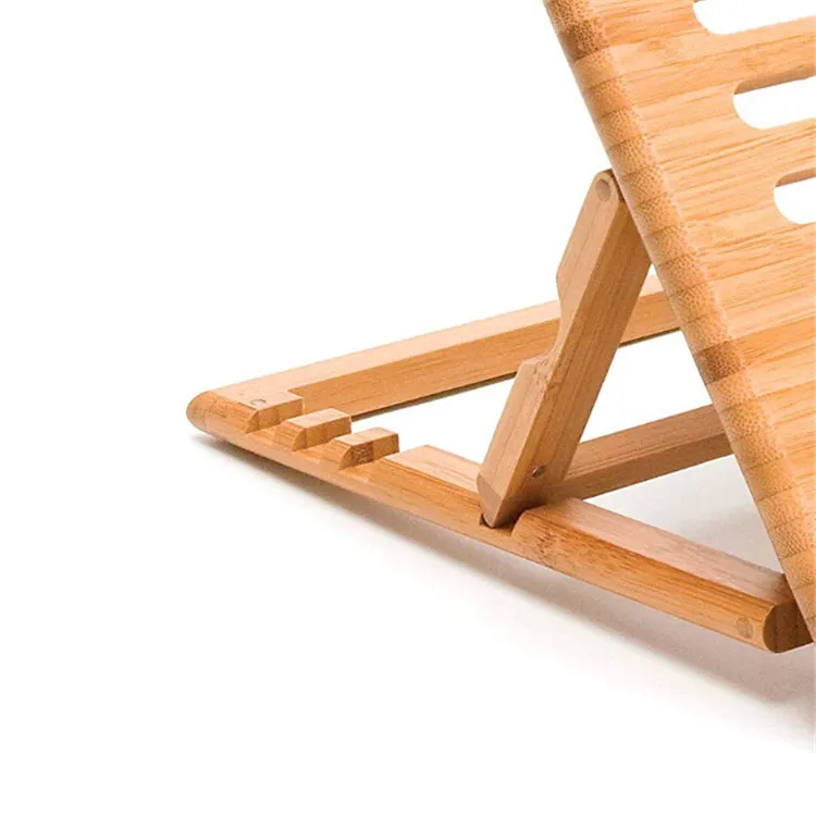 
Home decor expandable adjustable reading holder bamboo book stand 