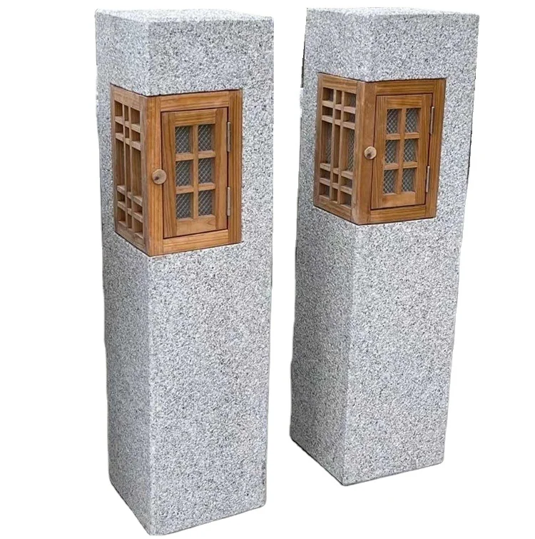 Carved Stone Granite Japanese Lanterns For  Outdoor Garden