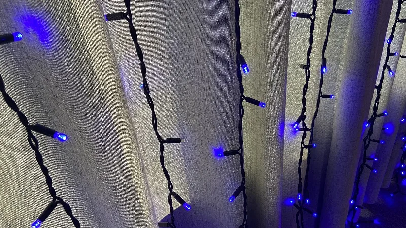 2X3M 600 LED Window Curtain String Light for Wedding Party Home Garden Bedroom Outdoor Indoor Decorations (Warm White)