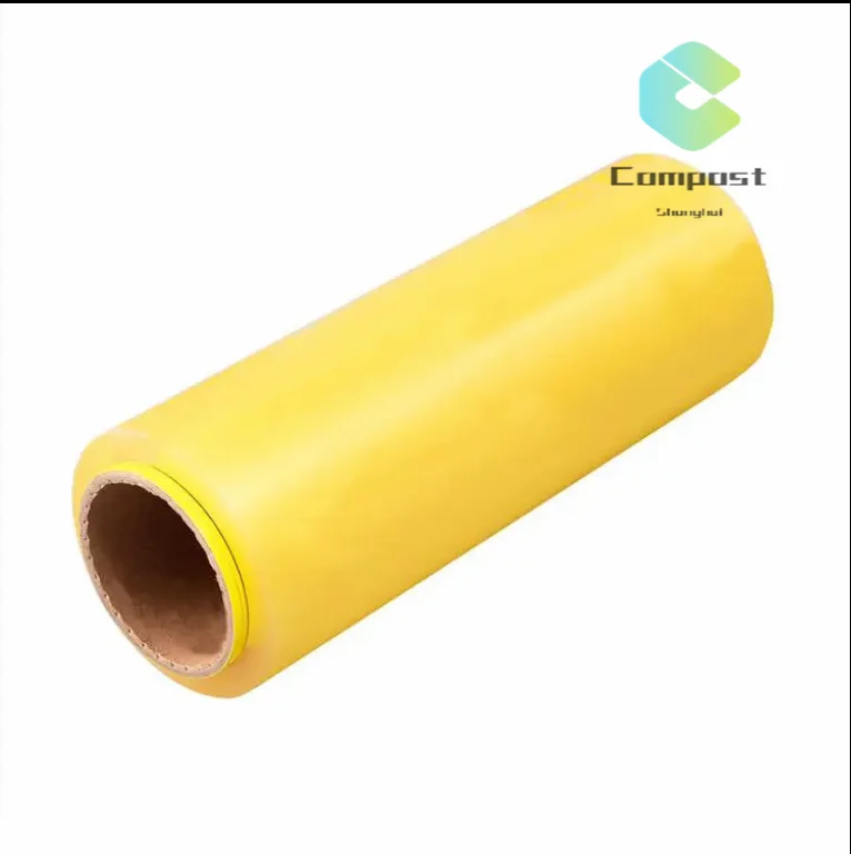 Shanghai Factory 1500M PVC Cling Film 10mic Soft Cling Wrap for Household Food Supermarket Use Plastic Film