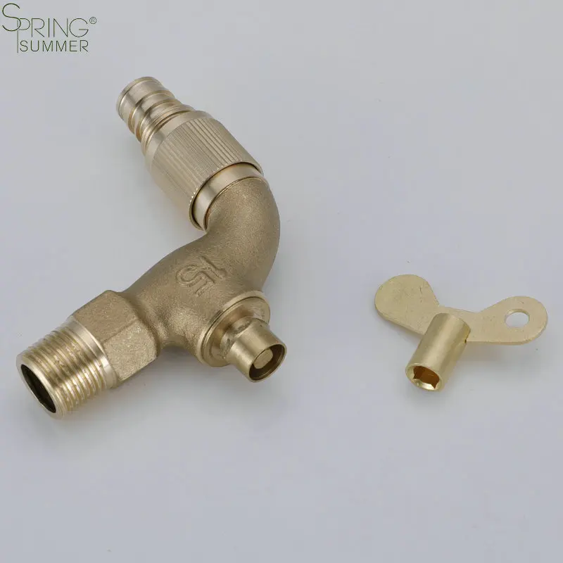 Connecting plastic water pipes Outdoor Anti-theft With Lock Key Water Faucet Lock 2/1 Outdoor Garden Water Tap Lock
