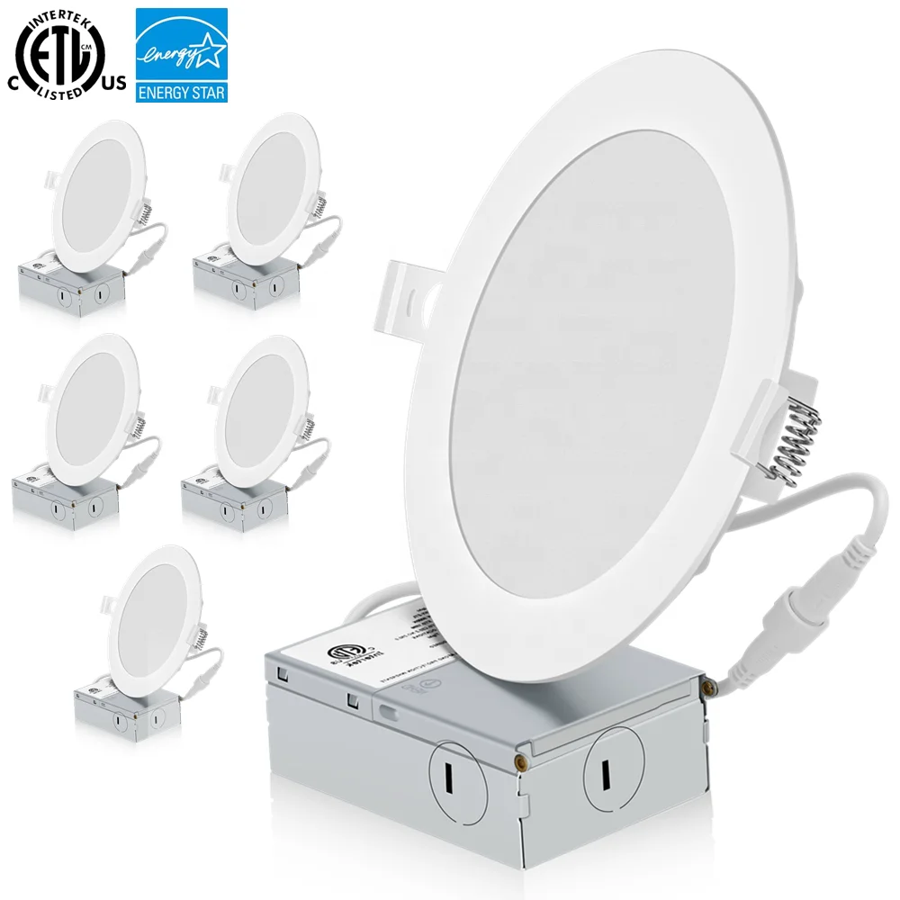 Высокое качество лаборатории тестирования электроприборов, США (ETL) 6 дюймов 12 Вт ультра тонкий Gimbal утапливаемая светодиодная панельная лампа