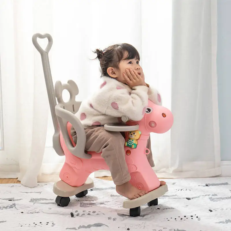 Kids Toy Rocking Horse Ride on animal For Children Modern Toddler Kindergarten Wholesale Large Baby Plastic