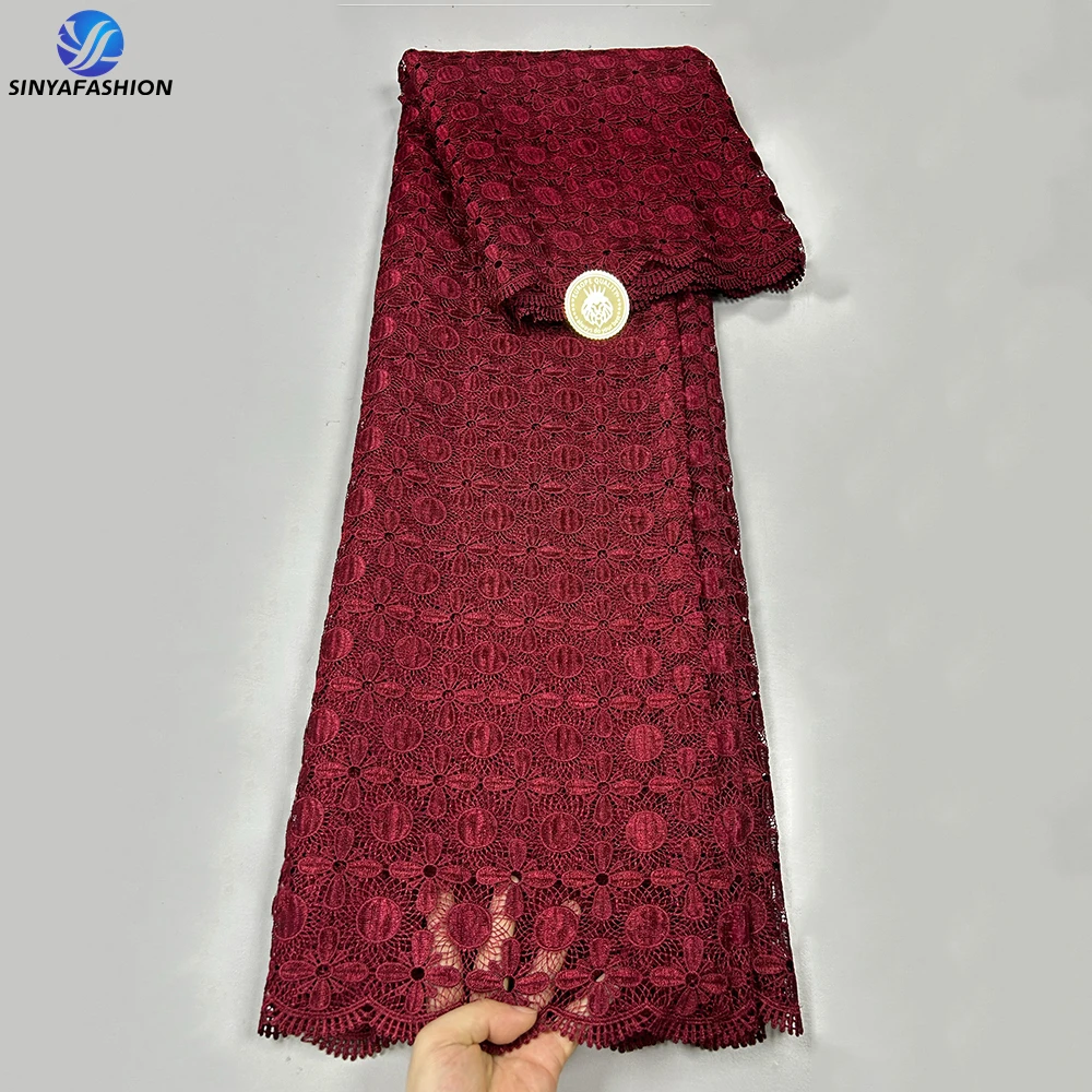 New Arrival African Cord Guipure Lace Fabrics Wholesale High Quality Guipure Lace Material Sewing Women Party Dresses