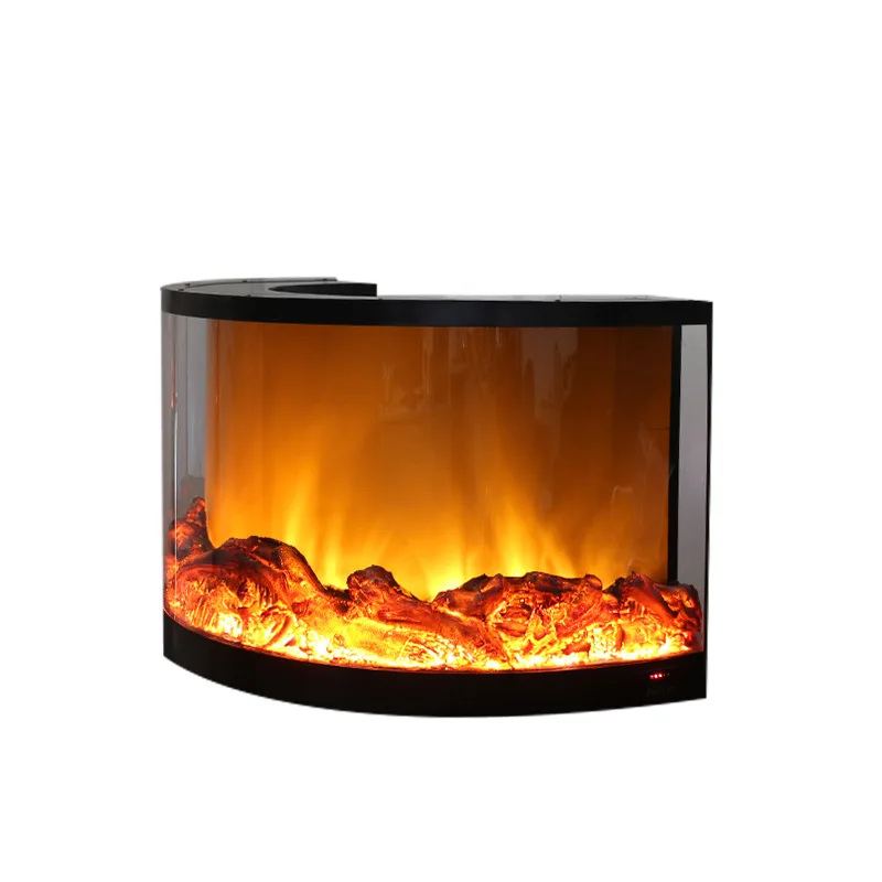 Electric Fireplace Indoor Building Antique White Led Light Set Wall Power Item Decorative Flame Adjustable Timer Sales Hotel