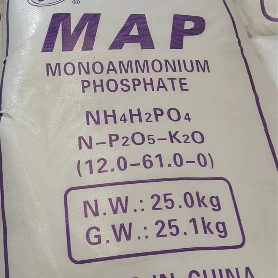 Specialty Fertilizer 12 61 0 MAP Fertilizer Crystal for Agriculture Price Mono Ammonium Phosphate Water Soluble White Bag CAS