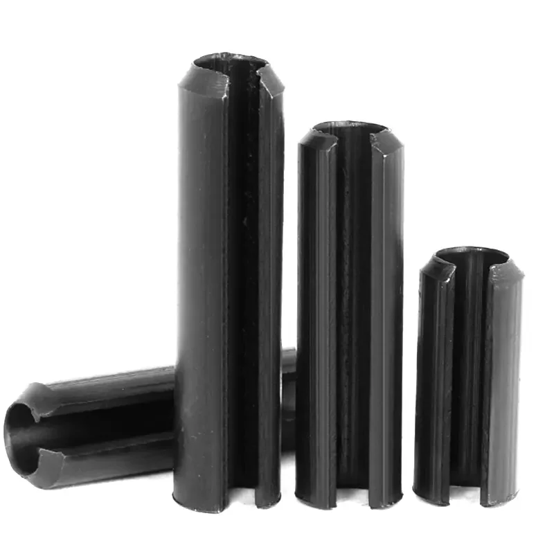 Galvanized Steel Black Zinc Plated 65Mn Slotted Spring Pins DIN1481