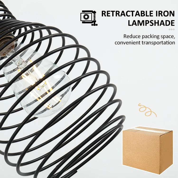 Nordic Art Iron Vintage Hanging Lamp Restaurant Home Hotel Decorative Pendant Light
