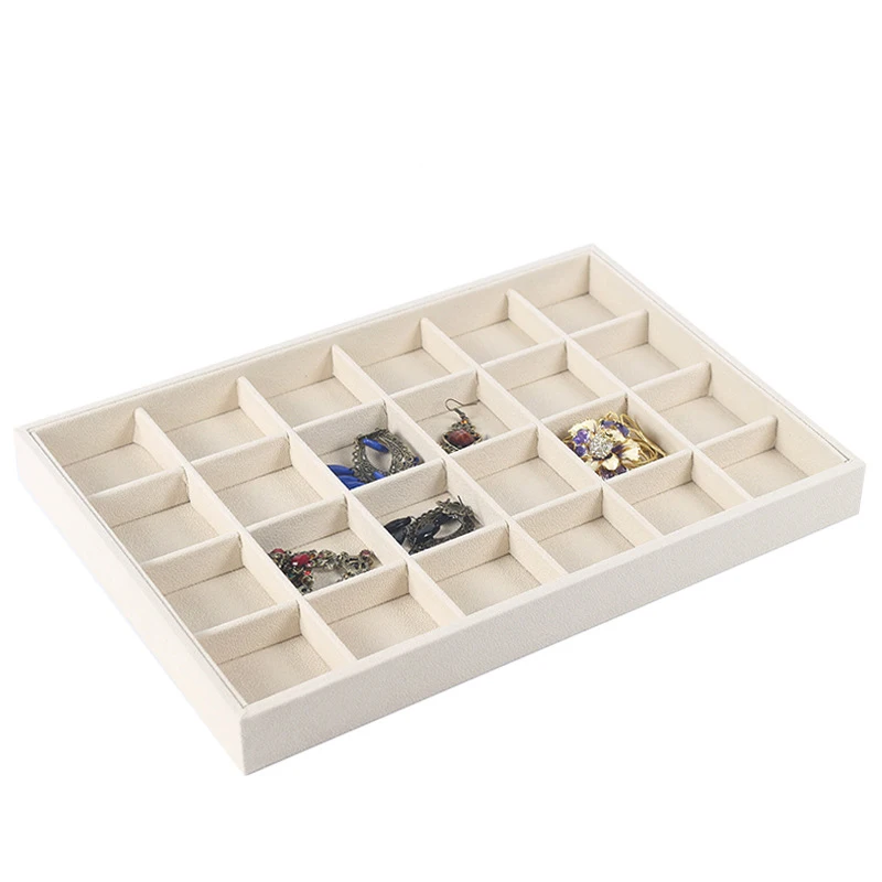 Bracelet Earring Storage Display Tray Rectangle Ring Display Plate Flannel Necklace Jewelry Tray