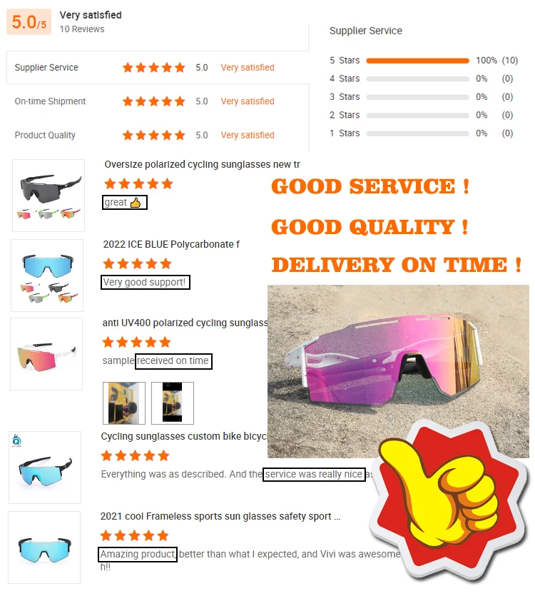 Sports Eyewear Custom logo Wholesale Frameless UV400 Protect Windproof Oversize