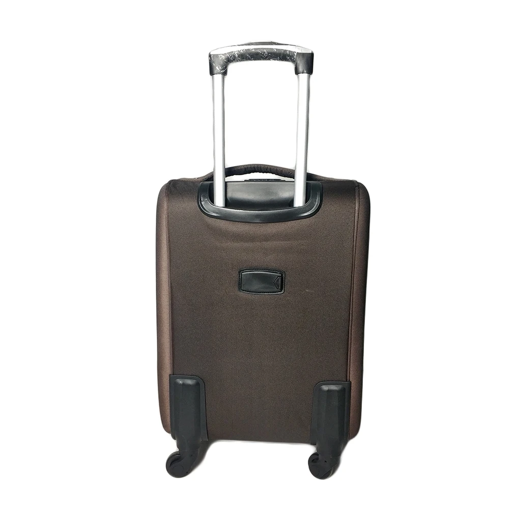 New Carry on Soft Fabric Side Trolley Bags Luggage Suitcase Set 4 Pcs Manufacturers With 8 Wheel Spinner