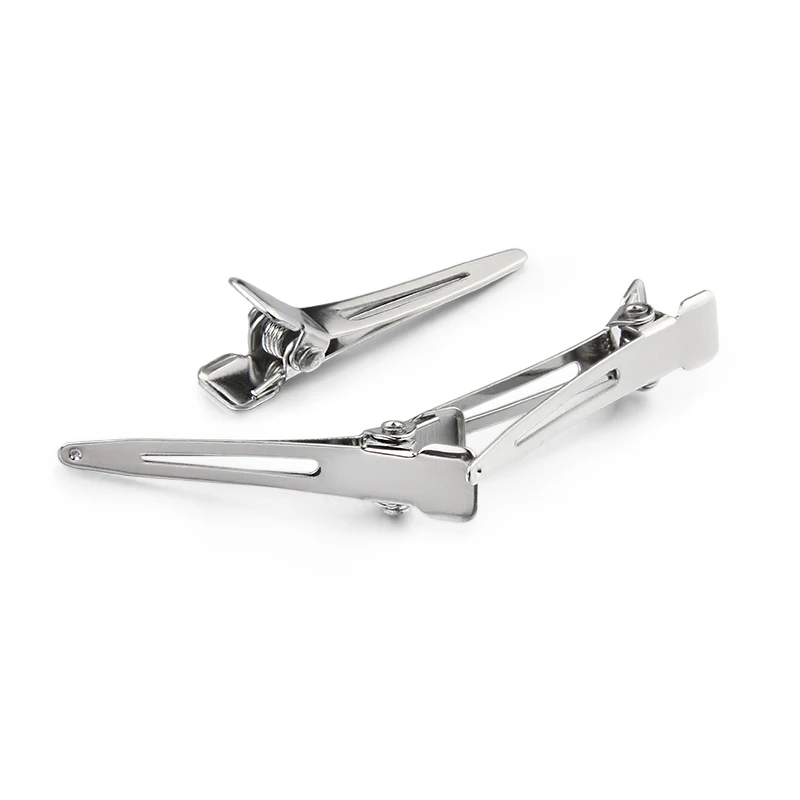 Wholesale Fashion 35mm metal nickel plated steel single prong hair clip for women girls 1000pcs