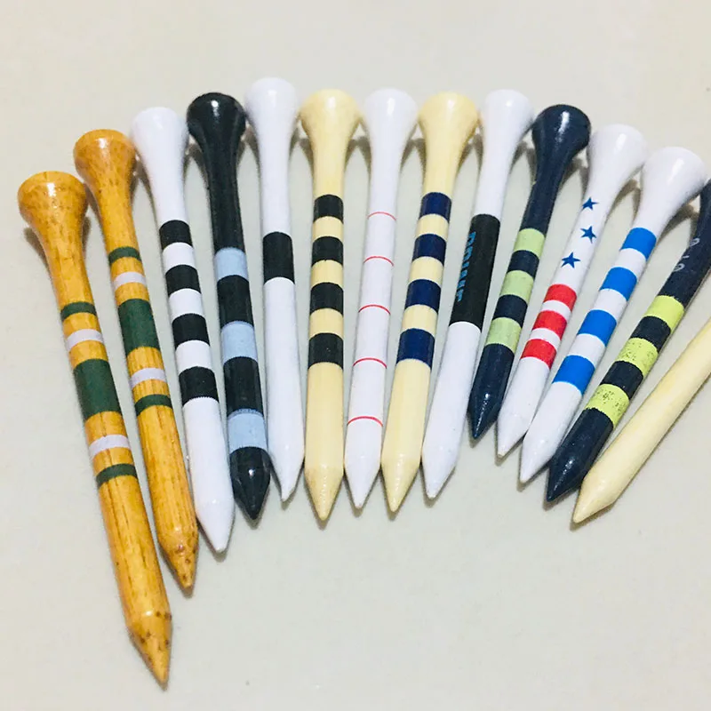 Custom Package Personalized Printed Logo Wooden Driver 2 3/4inch Direction Gift Set Golf Tees