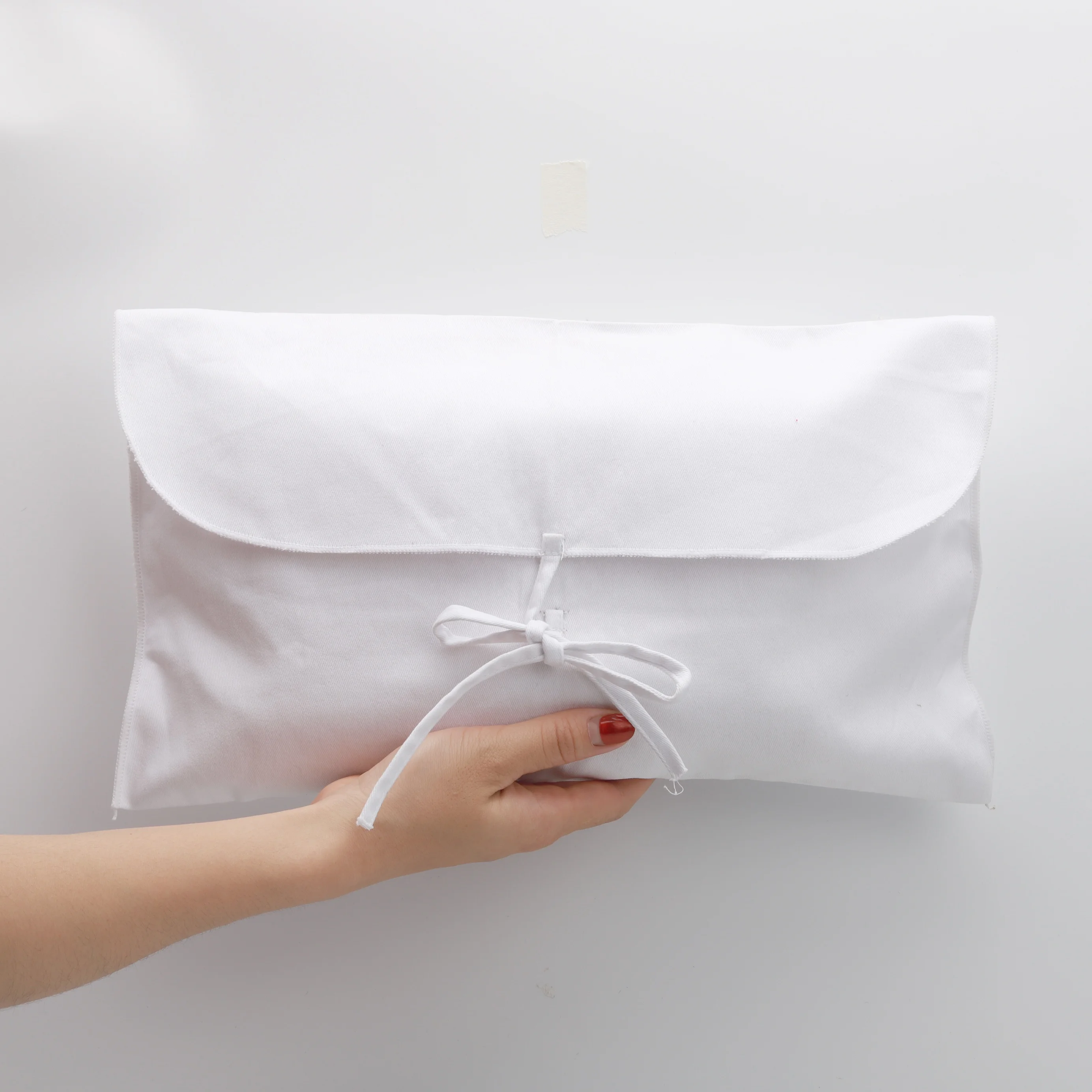 Promotion Cotton Twill Envelope Bag With Tie Shoe Women Shopping Clothes Pouch