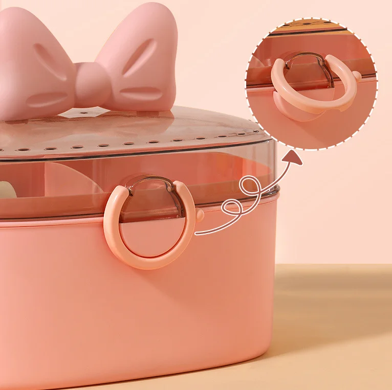 Medicine cabinet Household medicine cabinet Large capacity baby medicine storage box Medical box Portable double-layer first aid