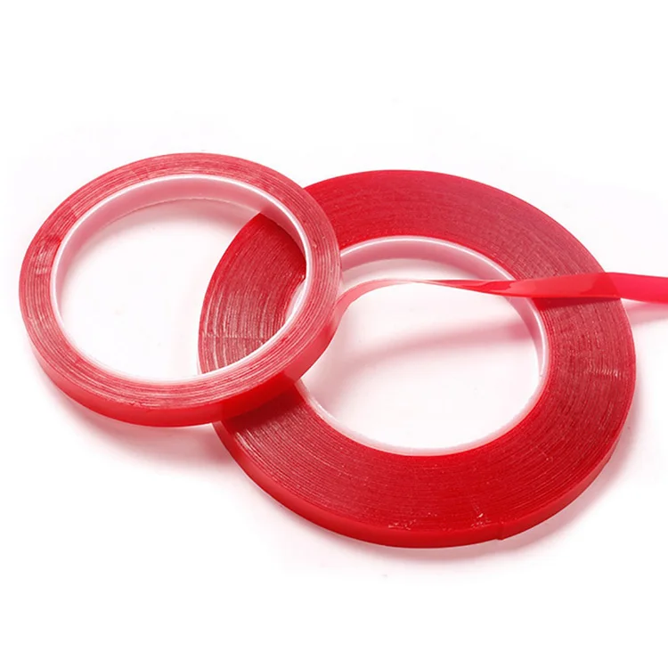 Customized Size Red Transparent Nano Reusable Tape Acrylic Clear Double Sided Adhesive Nano Tape