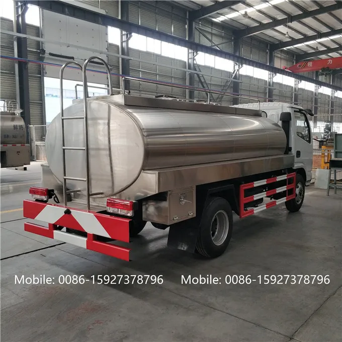 
304 stainless steel milk tanker truck with automatic cleaning 