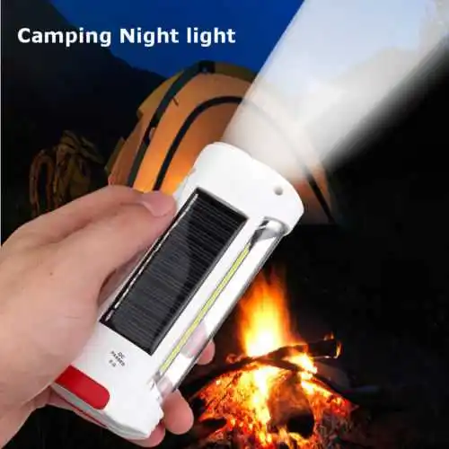 NEW factory hot cob usb solar  rechargeable  torch light  For Sell