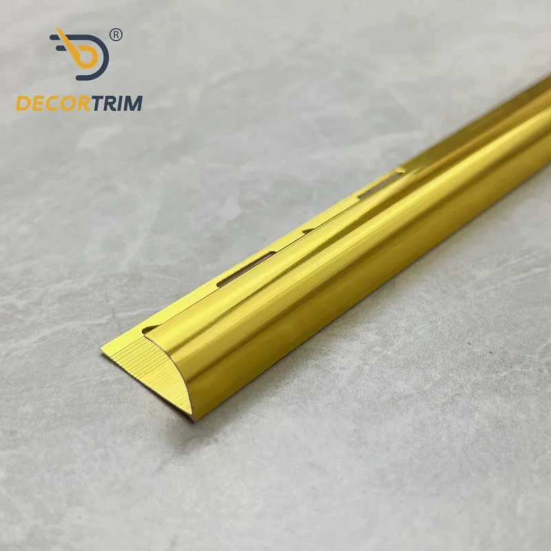 DECORTRIM Popular Design Aluminum Round-Shaped Line Decorative Trim Strip Metal Wall Tile Trim For Furniture Wall