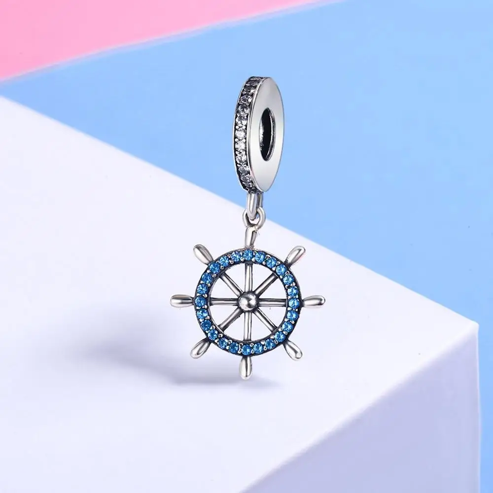 Sea Voyage Ship Rudder Pendant Charms