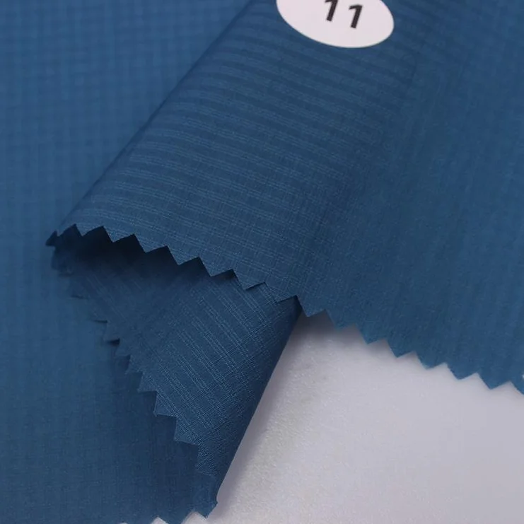 
2020 hot sale 20d nylon low elastic 0.15 double line plaid summer sunscreen fabric breathable lightweight down jacket fabric 