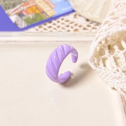 Korean Fashion Women Gifts Transparent Acrylic Ring Girls Design Strawberry Finger Jewelry Ring