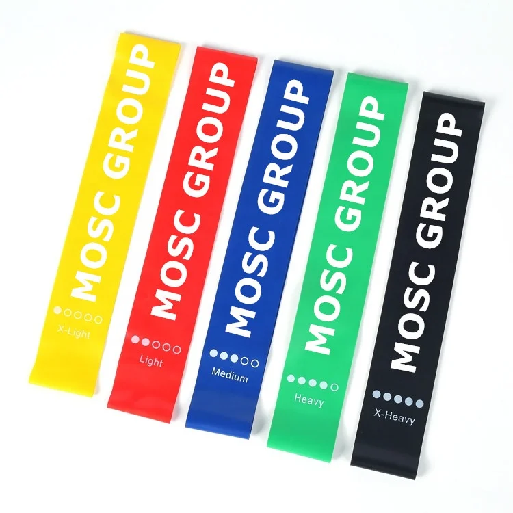 5 level resistance mini loop band set Chair Fidget Bands latex band