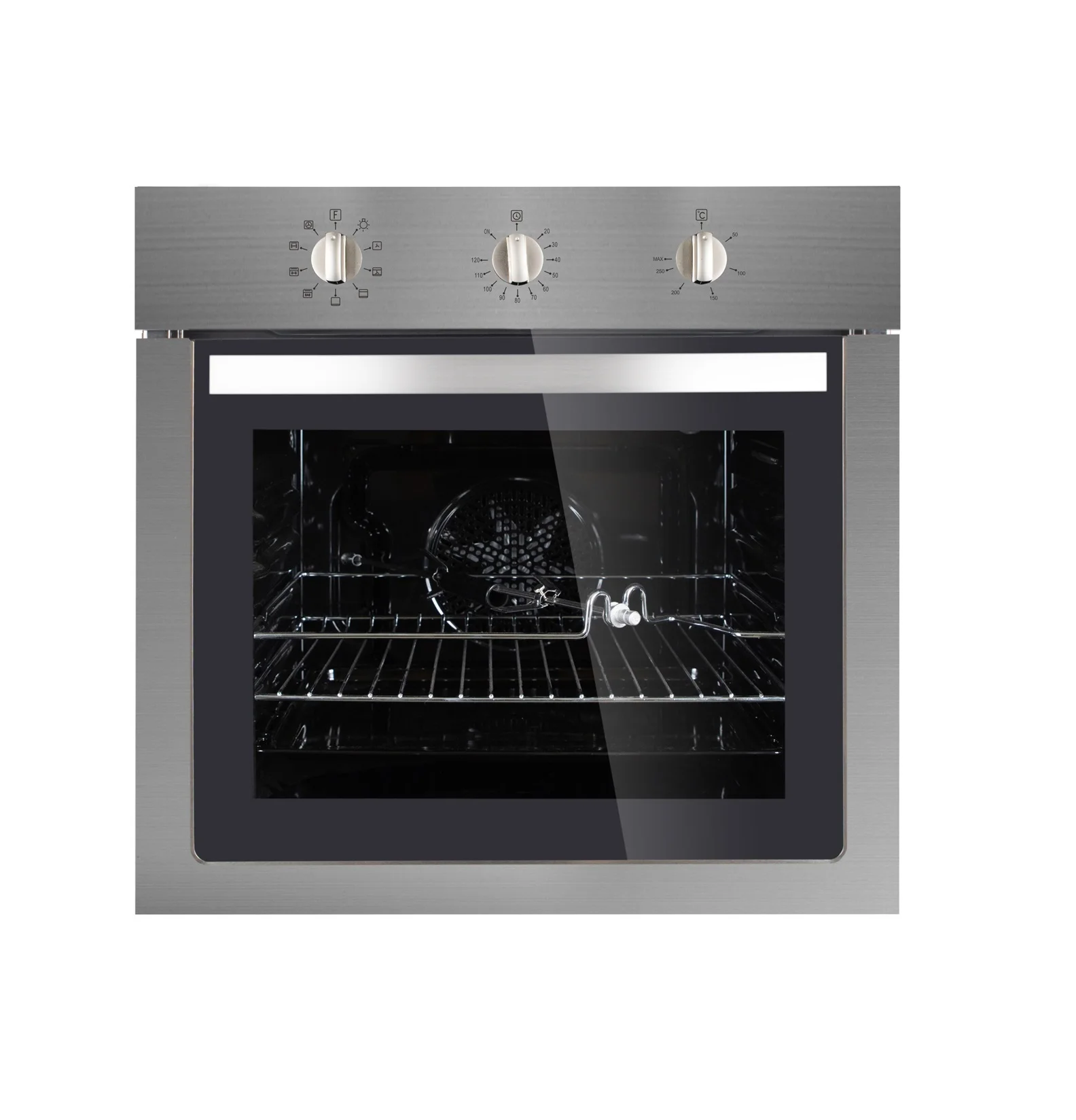 Retro Built In Electric Oven Electric Pizza Oven Ivory Glass Door Home Cooking Bread Ceramic Oven For Home Kitchen Appliances