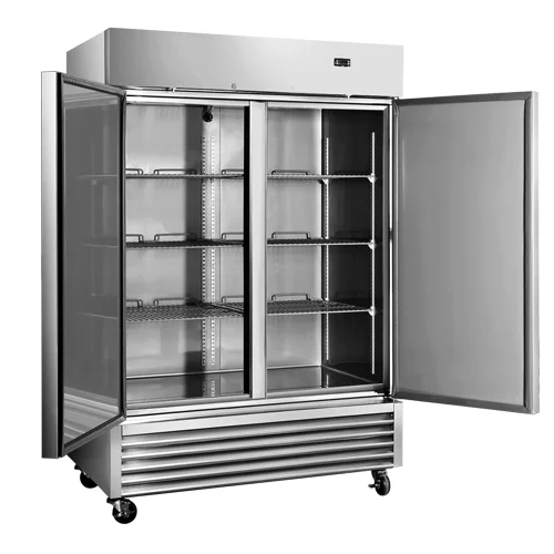 Heavy Duty Stainless Steel Commercial 2 Doors Refrigerated Cabinets Refrigerator Upright Freezer