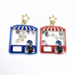 Customized Combined Printed Shaking Moving Anime Acrylic Charms with Small Shaker Keychains