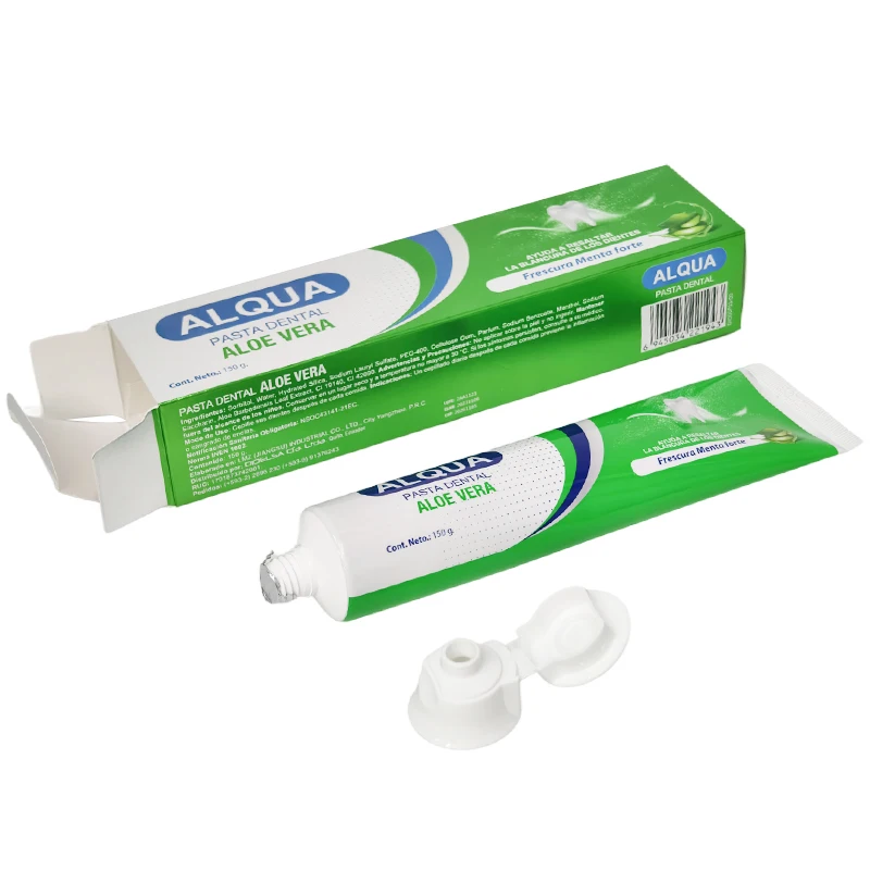 Tooth Paste Custom Logo Teeth Whitening Aloe Vera Mint Flavored Herbal Toothpaste Wholesale Without Fluoride