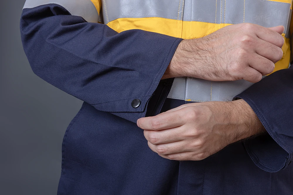 Quilted Cotton Nylon Anti Electric Arc Protective Fire Resistant Workwear Coverall Working Uniform