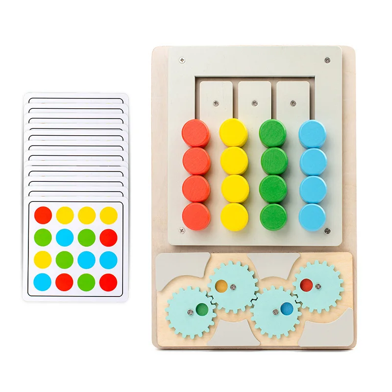 Montessori Wooden Abacus Preschool Counting Calculator Kids Early Educational Teaching Toys Children Hand-eye Coordination Set