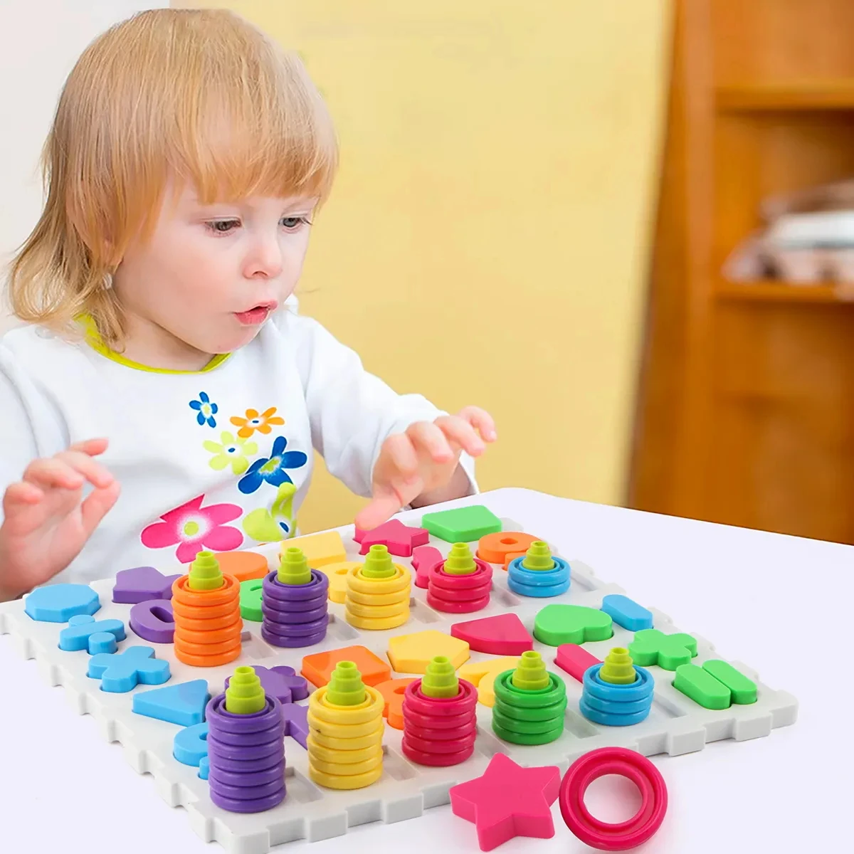 Early Education Toys Baby Busy Board English Letters and Number Matching Board Game Montessori Puzzle Blocks for Kids