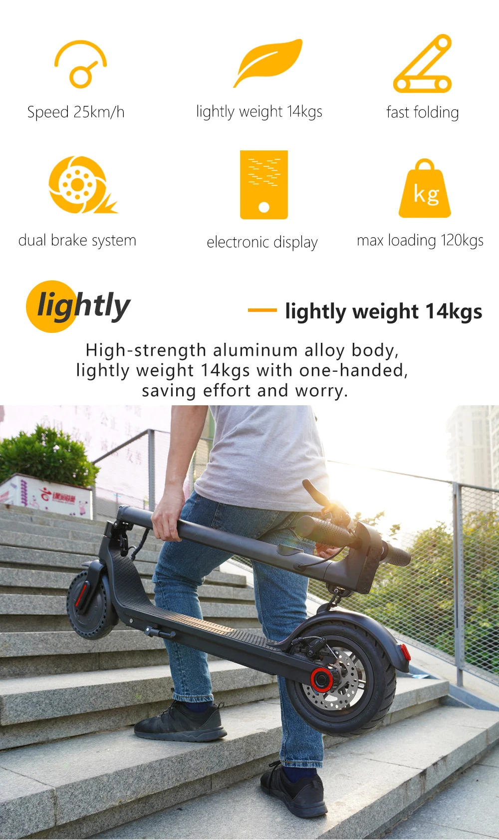 Promotion Folding Kick Scooter 2 Wheel Portable Electric e Bike Scooter